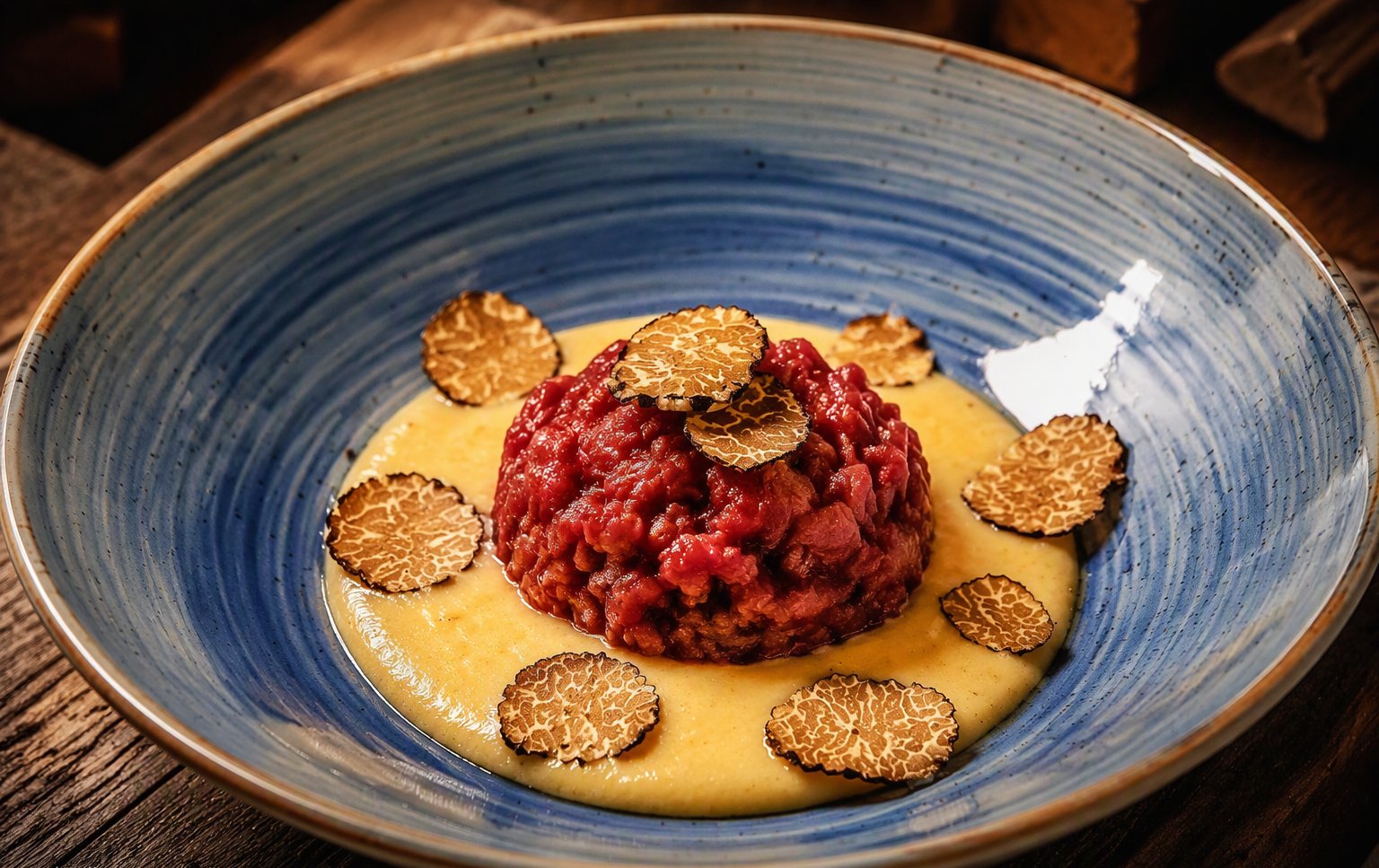 La tartare di manzo con il tartufo